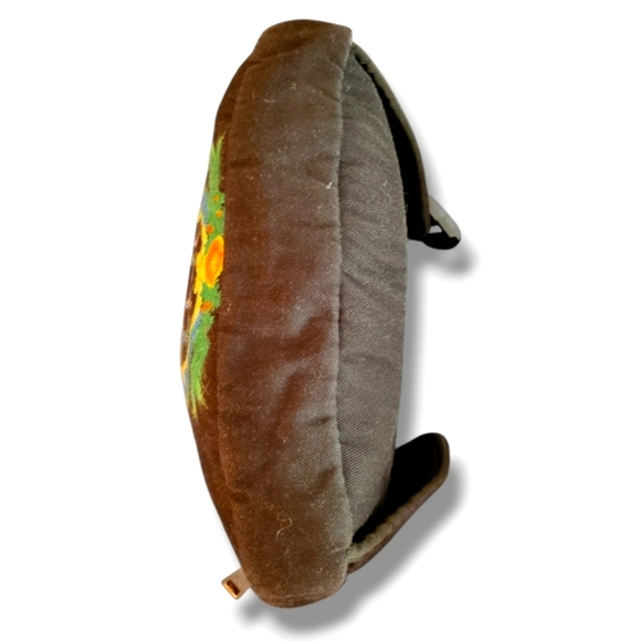 VERSACE Beverly Palm Miami Black Belt Bag with Vibrant Graphic Waist Sling Bag - Picture 8 of 17